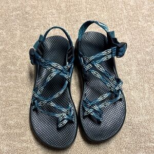 Chaco Women's Teal and Black Strappy Sandals